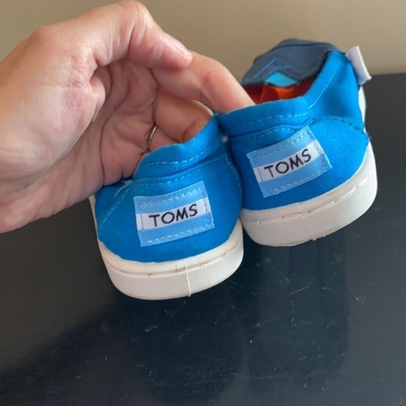 TOMS Classics Youth Navy Canvas Color Block Size 2.5 Y - Picture 4 of 9